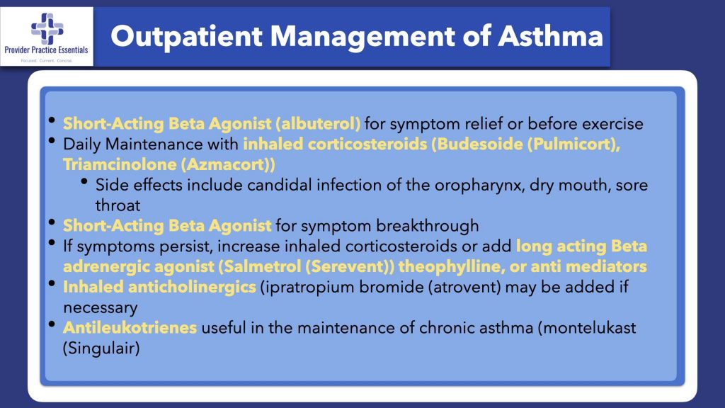 Outpatient Management of Asthma